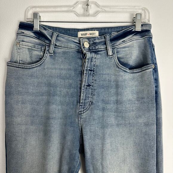 Warp+Weft CDG Paris High-Rise Jeans Button Fly Denim 8/29 Womens Stretch Comfort - Picture 6 of 12